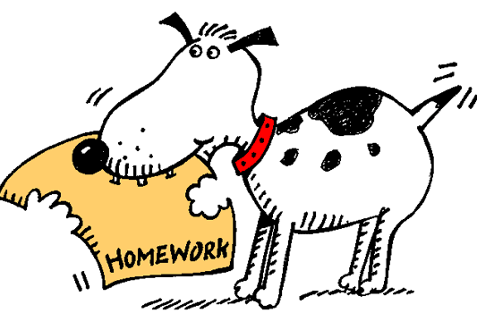 cartoon images of homework